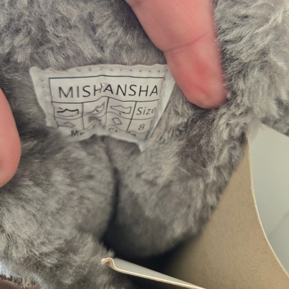 NIB Mishansha Men's Brown and Black Snow Boots Size 8 - Picture 6 of 6